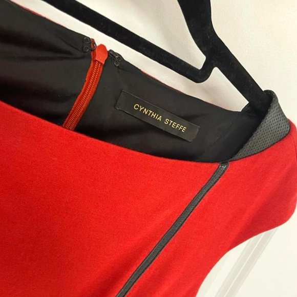 Cythia Steffe Red and Black Sheath dress - Picture 4 of 4